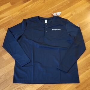 Snap Men's Dark Blue Long Sleeve Tee
